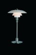 furnfurn tafellamp klein | Henningsen replica DPH 3/2 Chroom glas wit